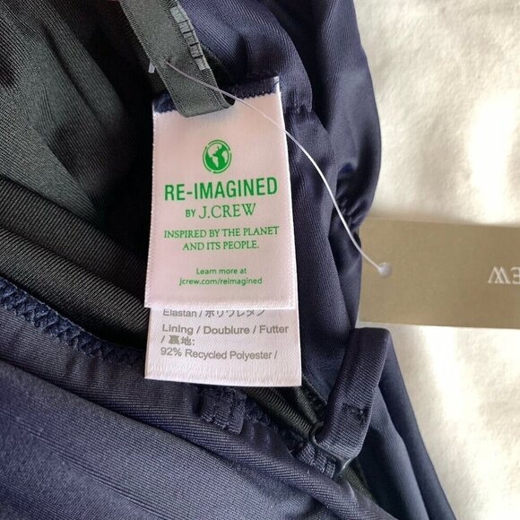 J. Crew Ruched Navy Blue One Piece Swimsuit Bathing Suit Size 24 NWT - Picture 8 of 9